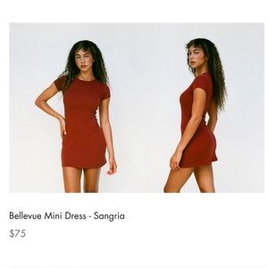 Gil Rodriguez Bellevue Mini Dress Sangria Lg
